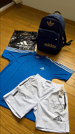 Short Adidas y prendas en uso real